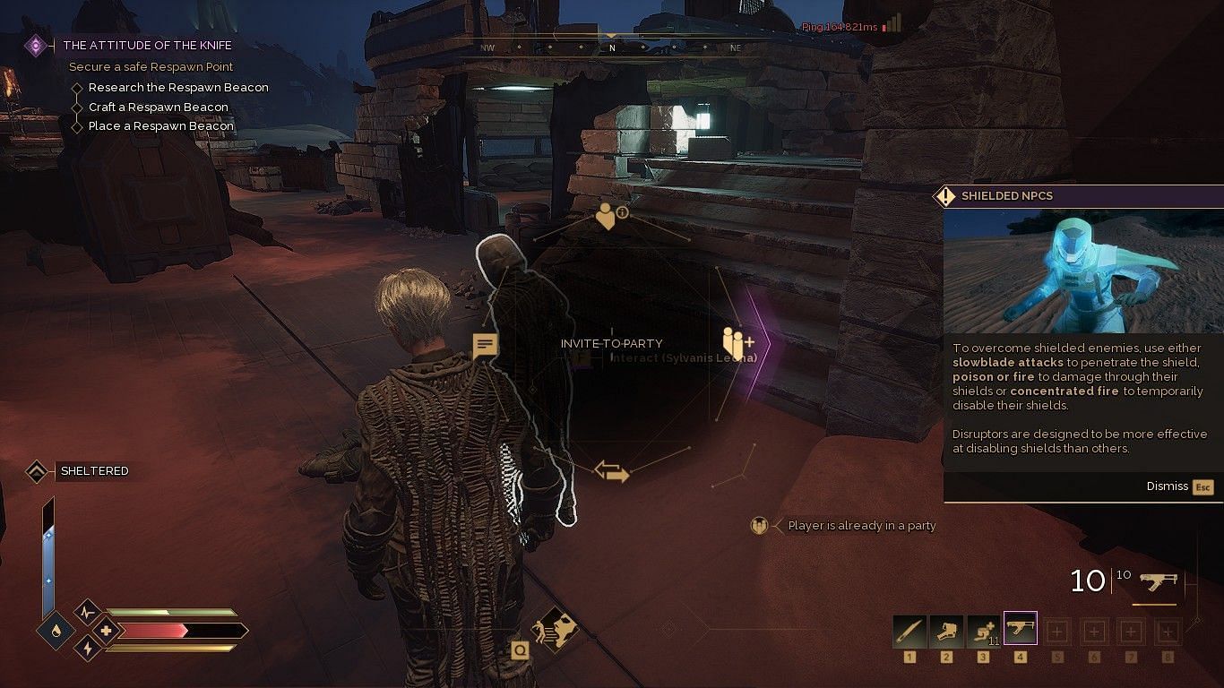 Dune Awakening party-invite menu (Image via Funcom)
